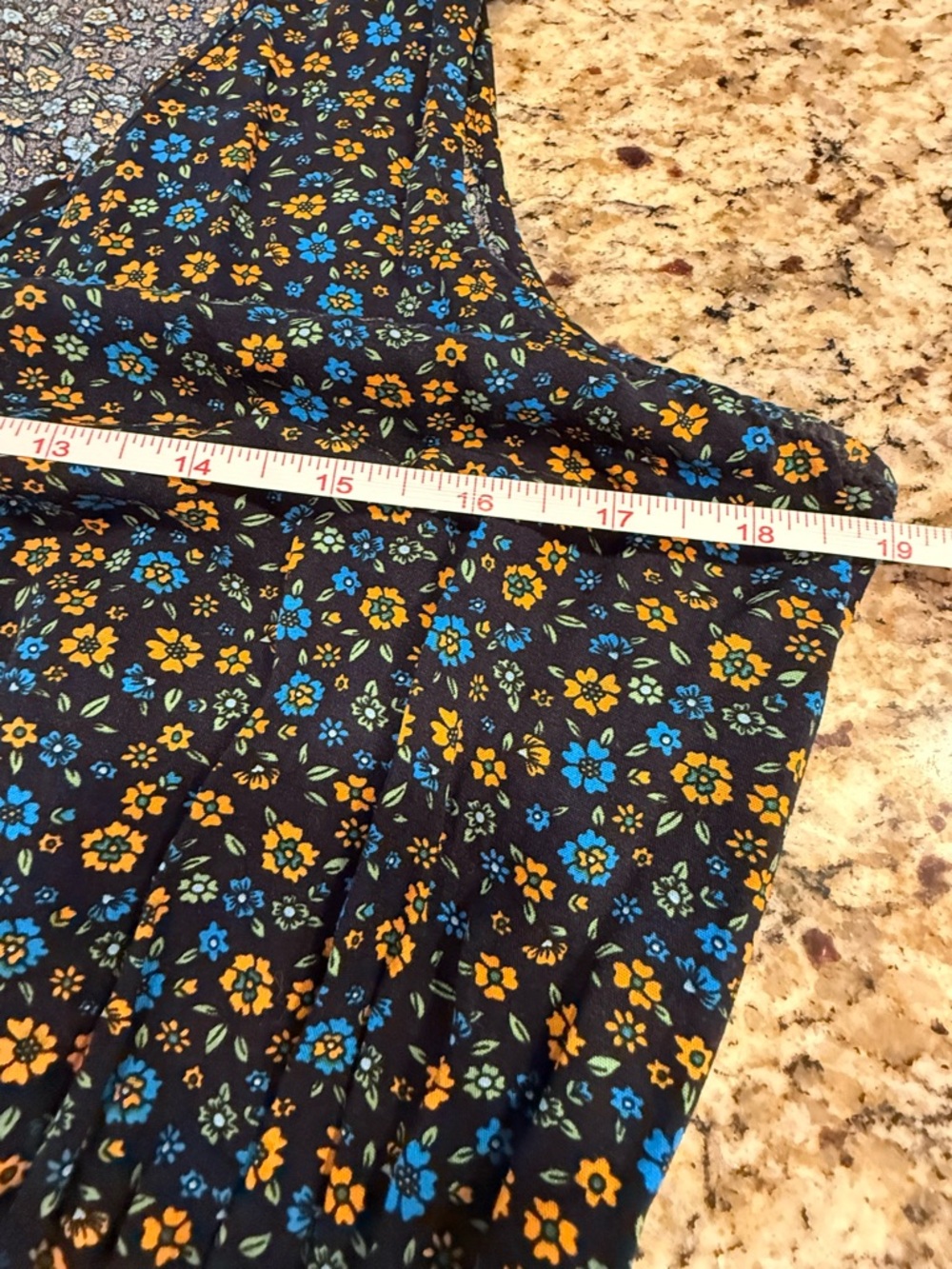 Temofon ditsy multi floral pattern sleeveless midi dress SZ M - Picture 9 of 13